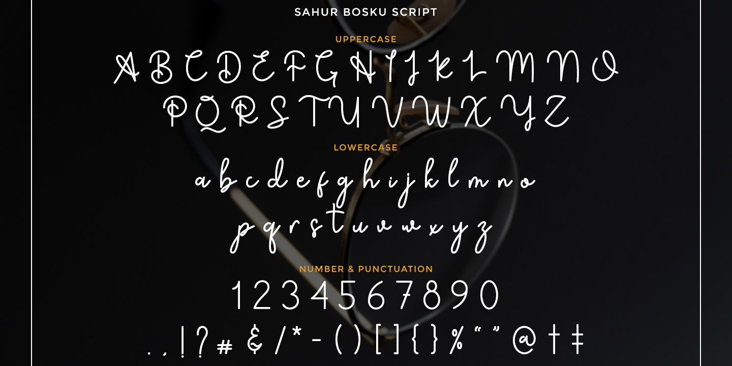 Sahur Bosku Script Italic Font preview